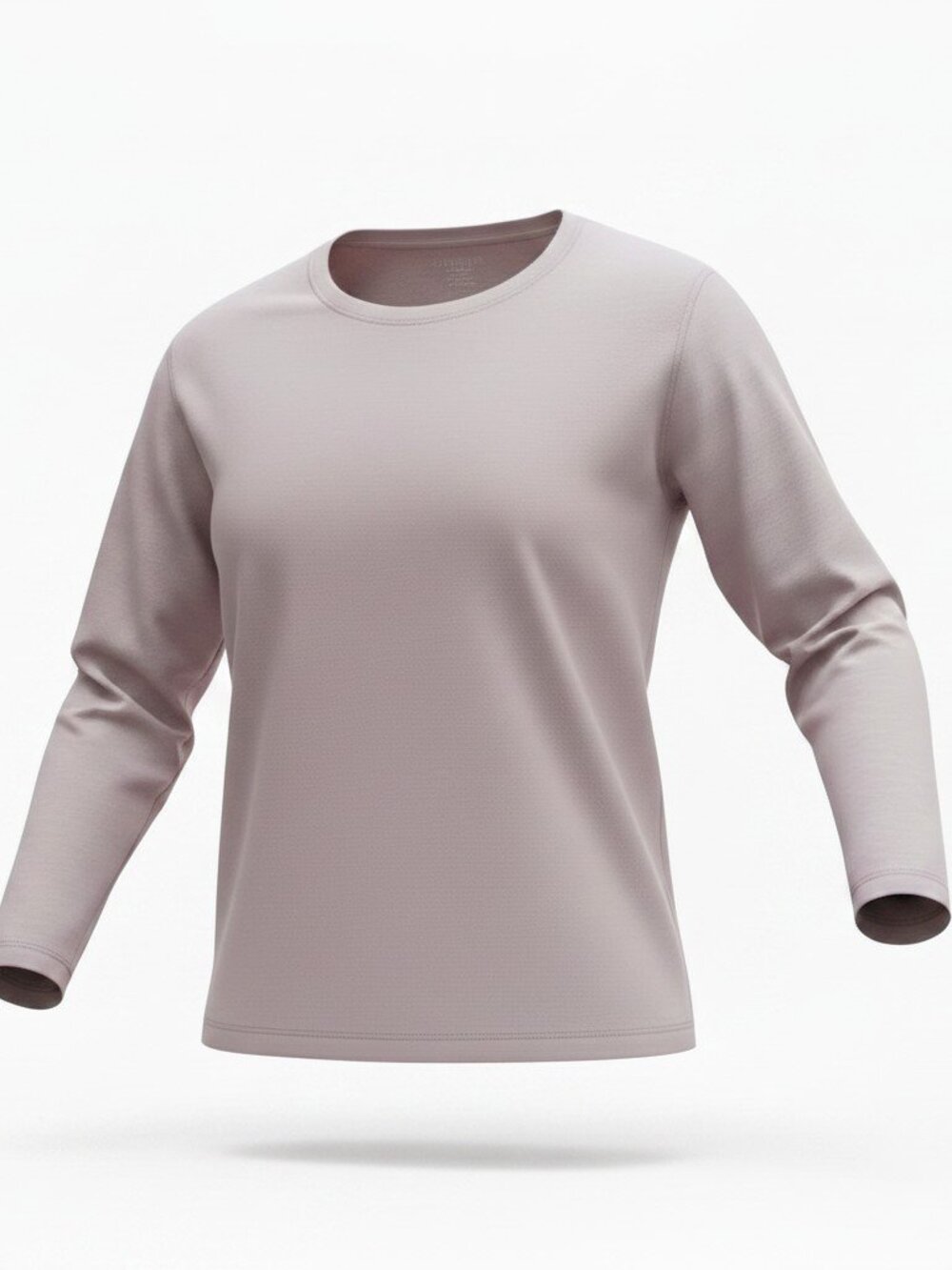 Talbots Womens Light Purple T-shirt Long Sleeve Round Neck 100% Cotton Size 3XL